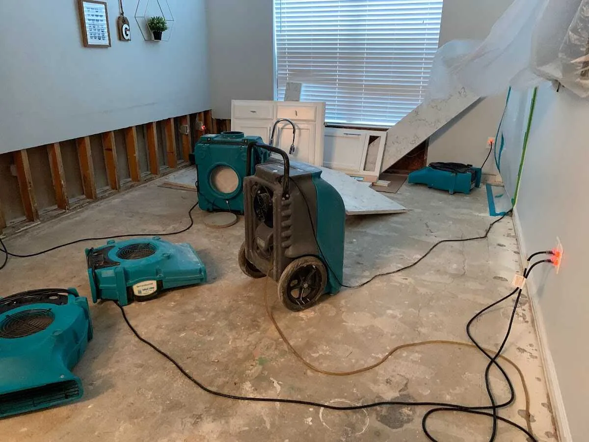 Dehumidifier in flood-cut room for Water Damage Restoration in Fruitland Park